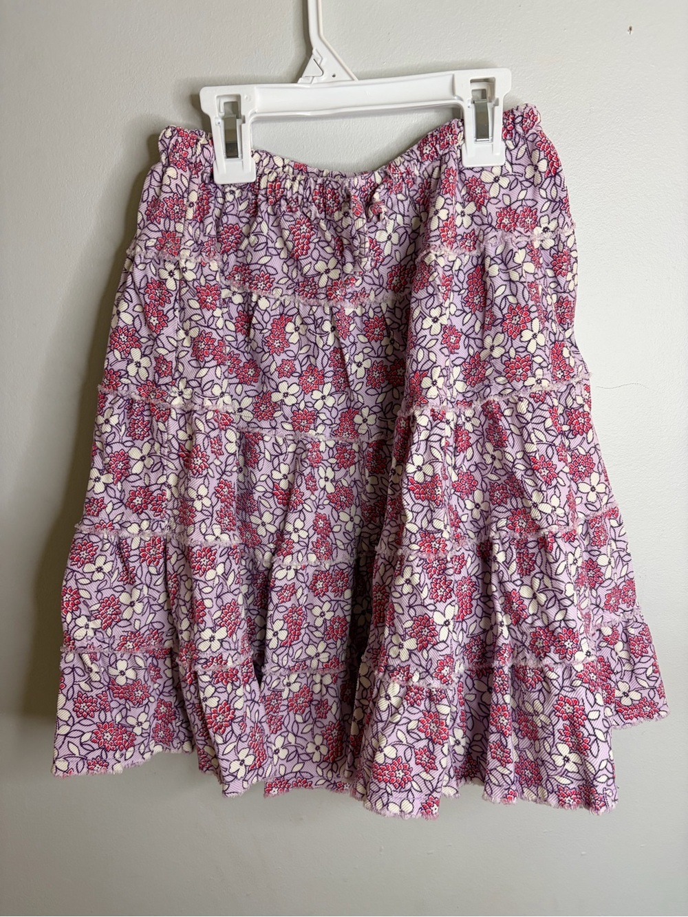 2000's Y2k Girl's Floral Tiered 100% Cotton L.L. Bean Skirt